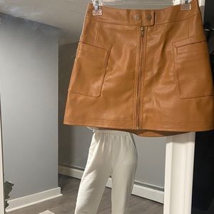 Free people faux leather skirt
